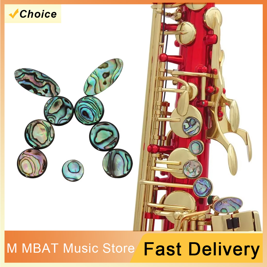 Musical Instrument Oboe - M MBAT 전복 껍질 색소폰 키