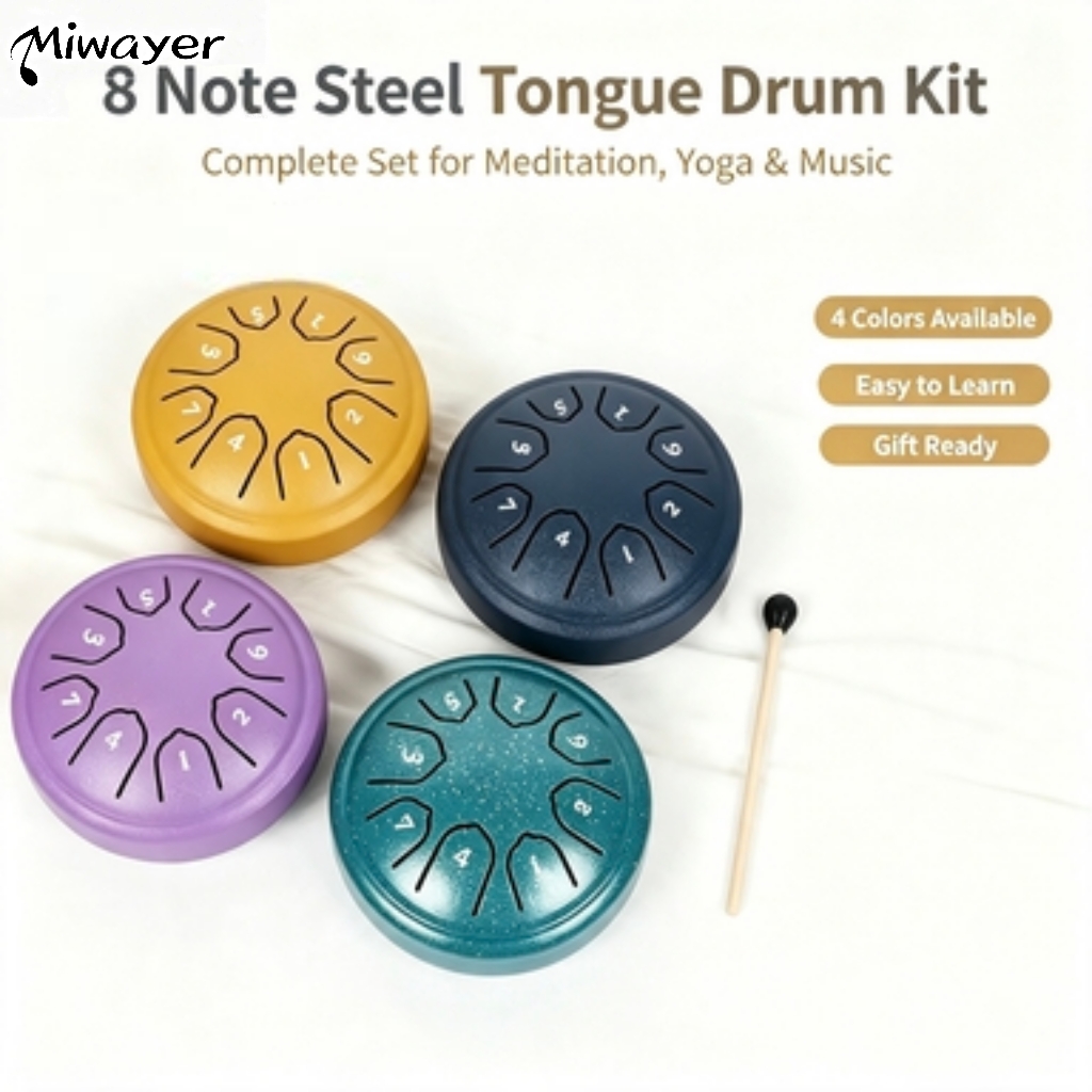 Tongue Drum Steel - 미와이어 8톤 4.5인치 스틸 텅 드럼