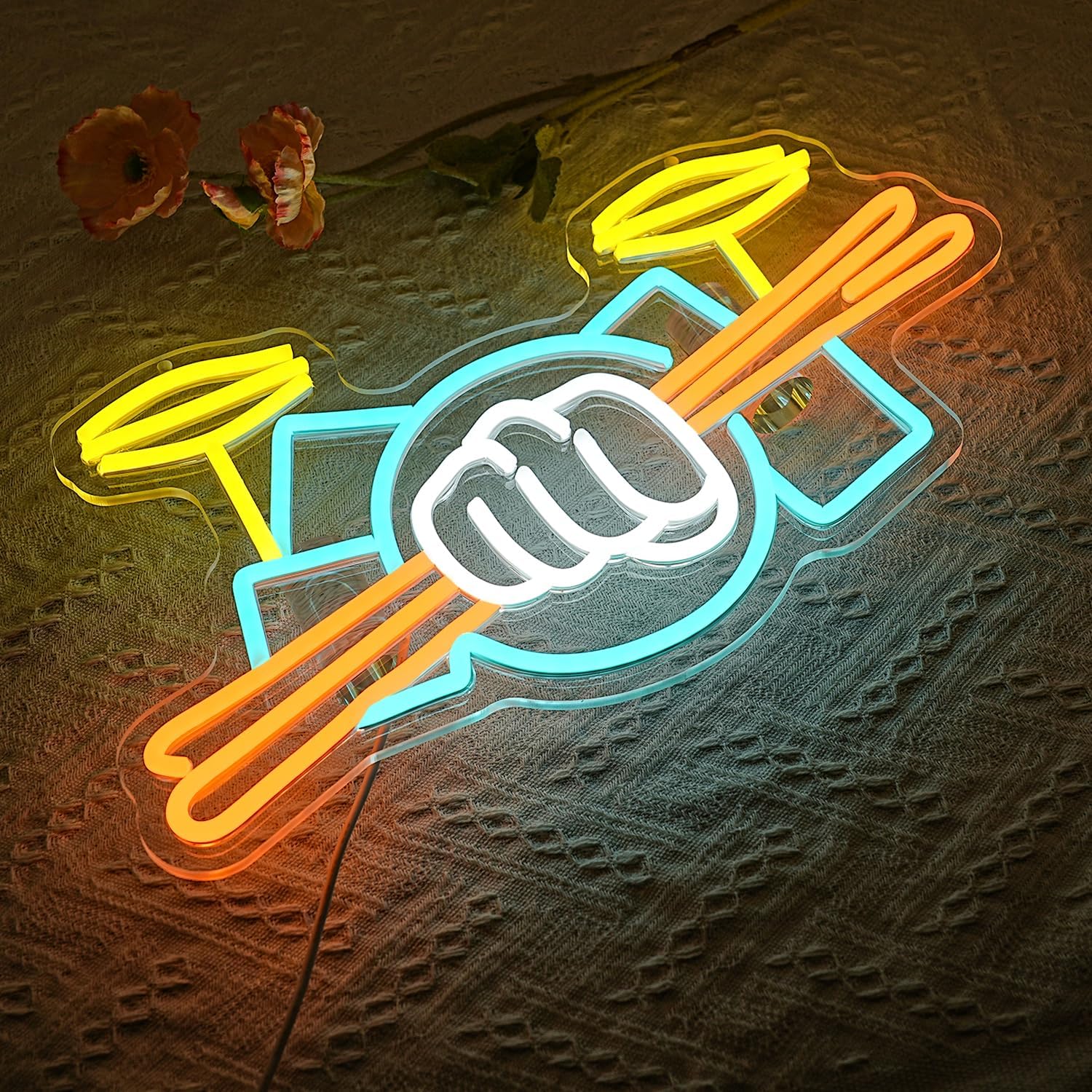 드럼 세트 네온사인 USB 전원 악기 LED 네온 조명 - Musical Instrument Of 리뷰 및 가격