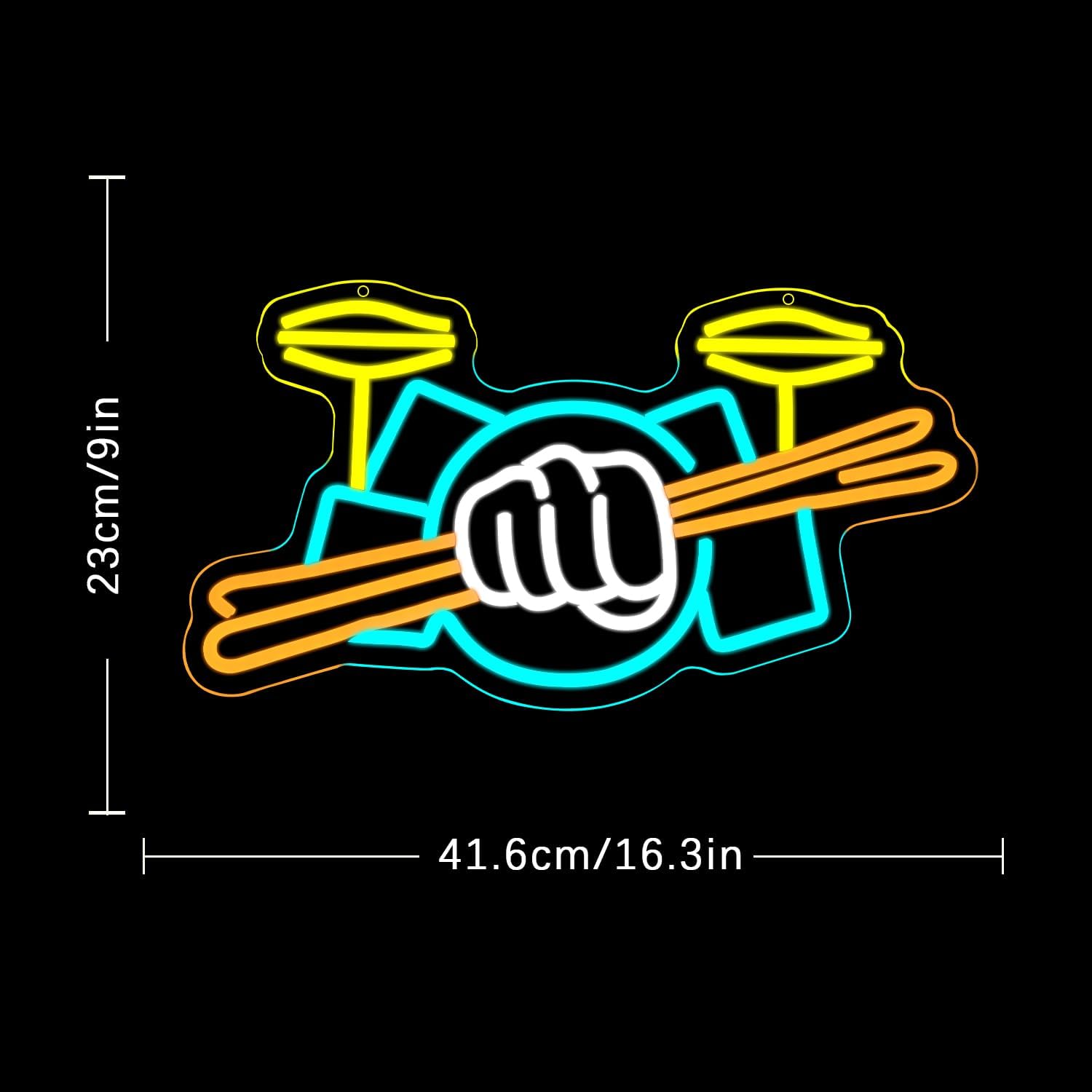 드럼 세트 네온사인 USB 전원 악기 LED 네온 조명 - Musical Instrument Of 리뷰 및 가격