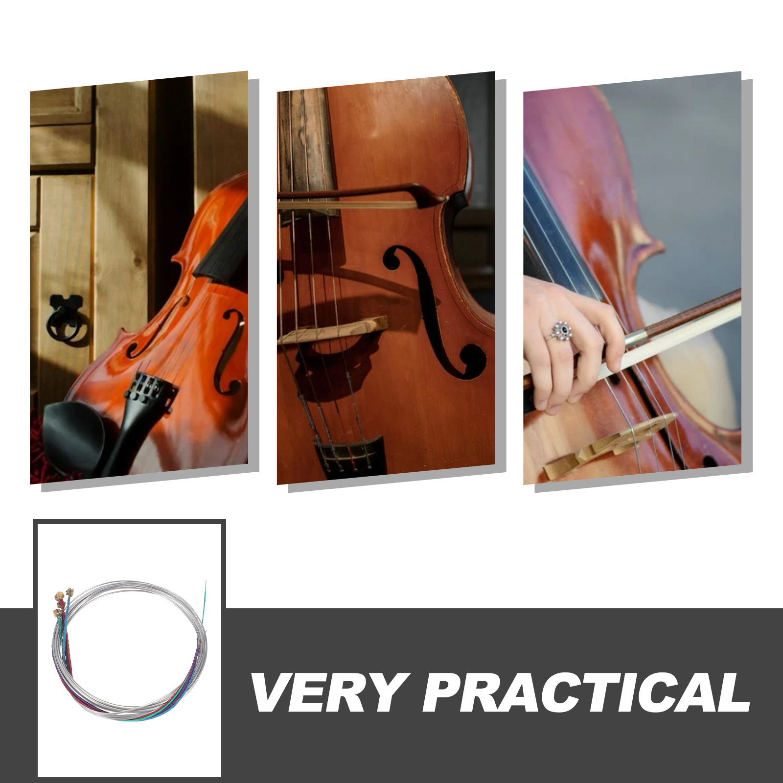 2세트 비올라 스트링 금속 악기 부품 교체용 밝은 음색 - Musical Instrument Viola 리뷰 및 가격