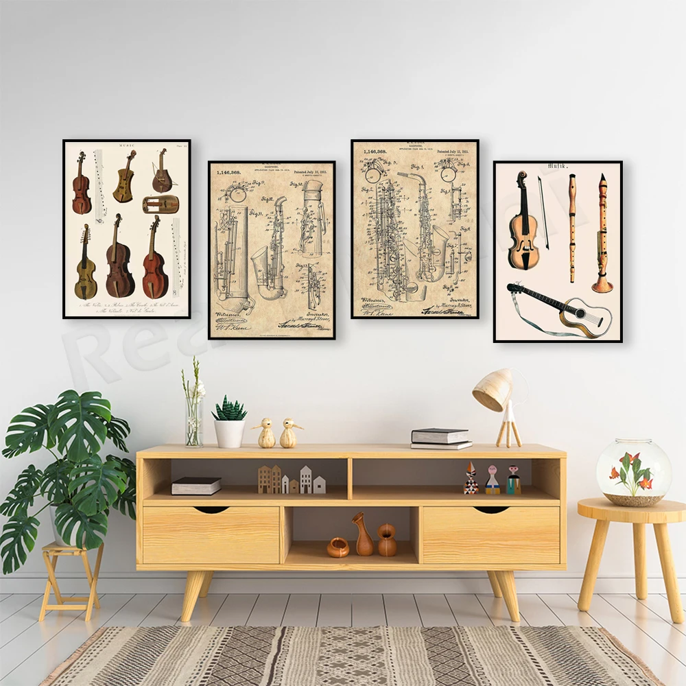 음악 프린트, 빈티지 바이올린 비올라 첼로 악기 프린트 - Musical Instrument Viola 리뷰 및 가격