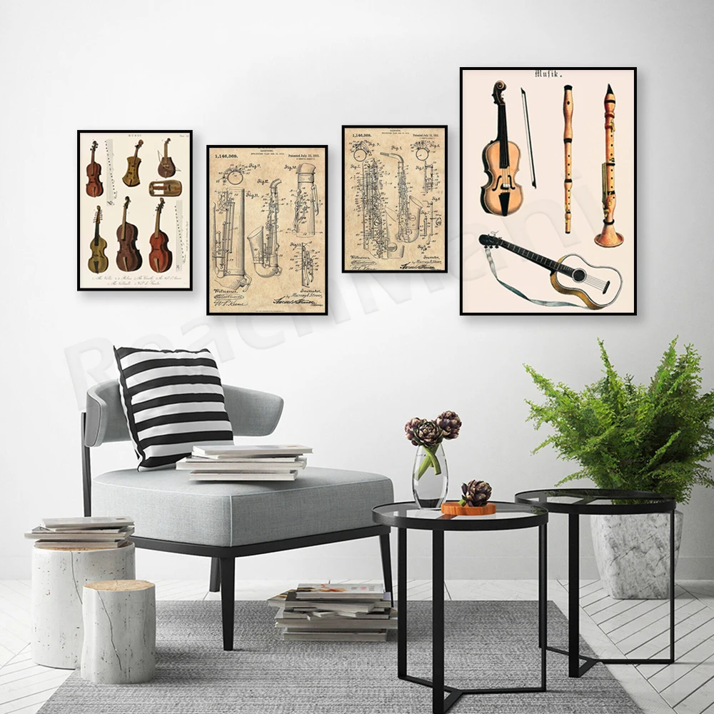 음악 프린트, 빈티지 바이올린 비올라 첼로 악기 프린트 - Musical Instrument Viola 리뷰 및 가격