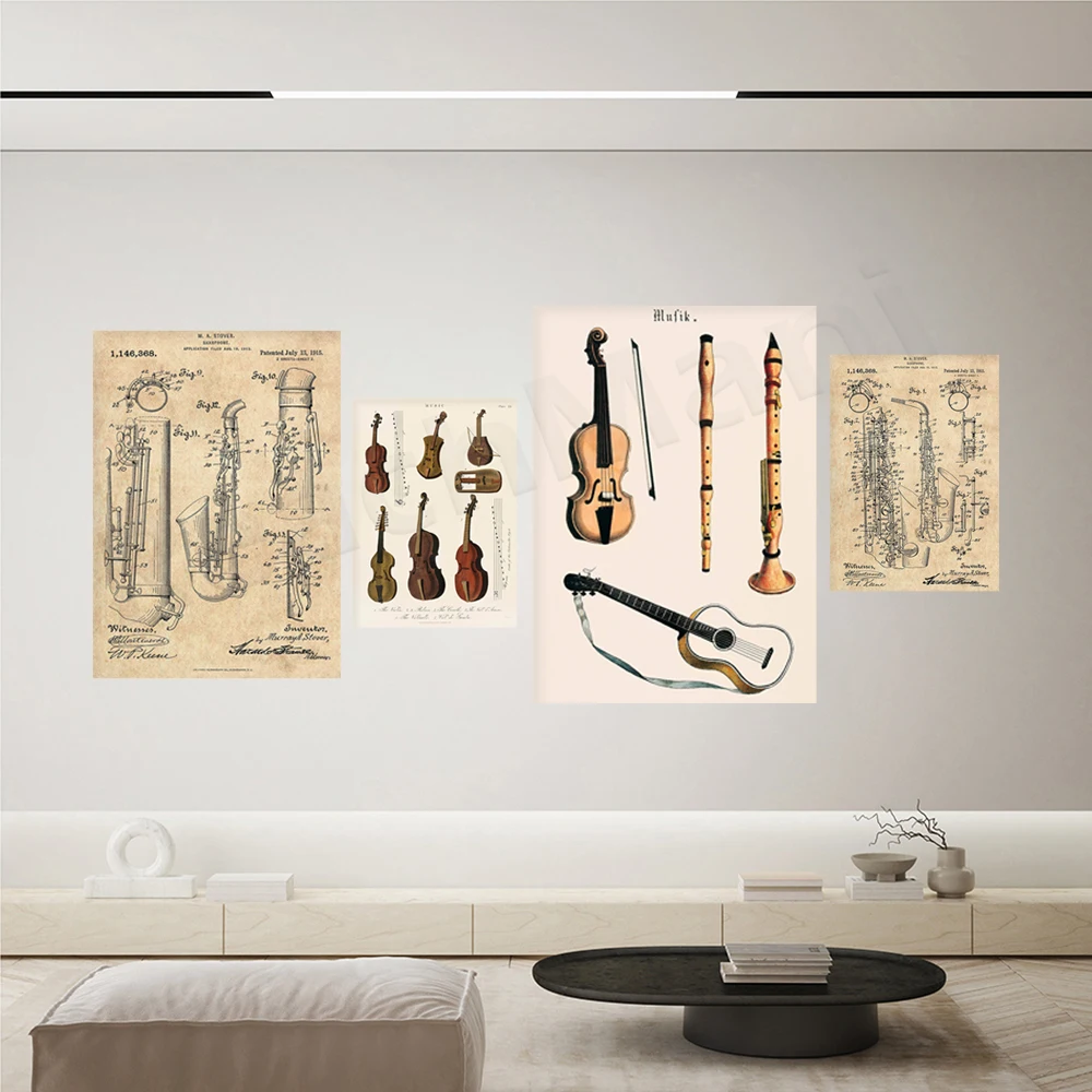 음악 프린트, 빈티지 바이올린 비올라 첼로 악기 프린트 - Musical Instrument Viola 리뷰 및 가격