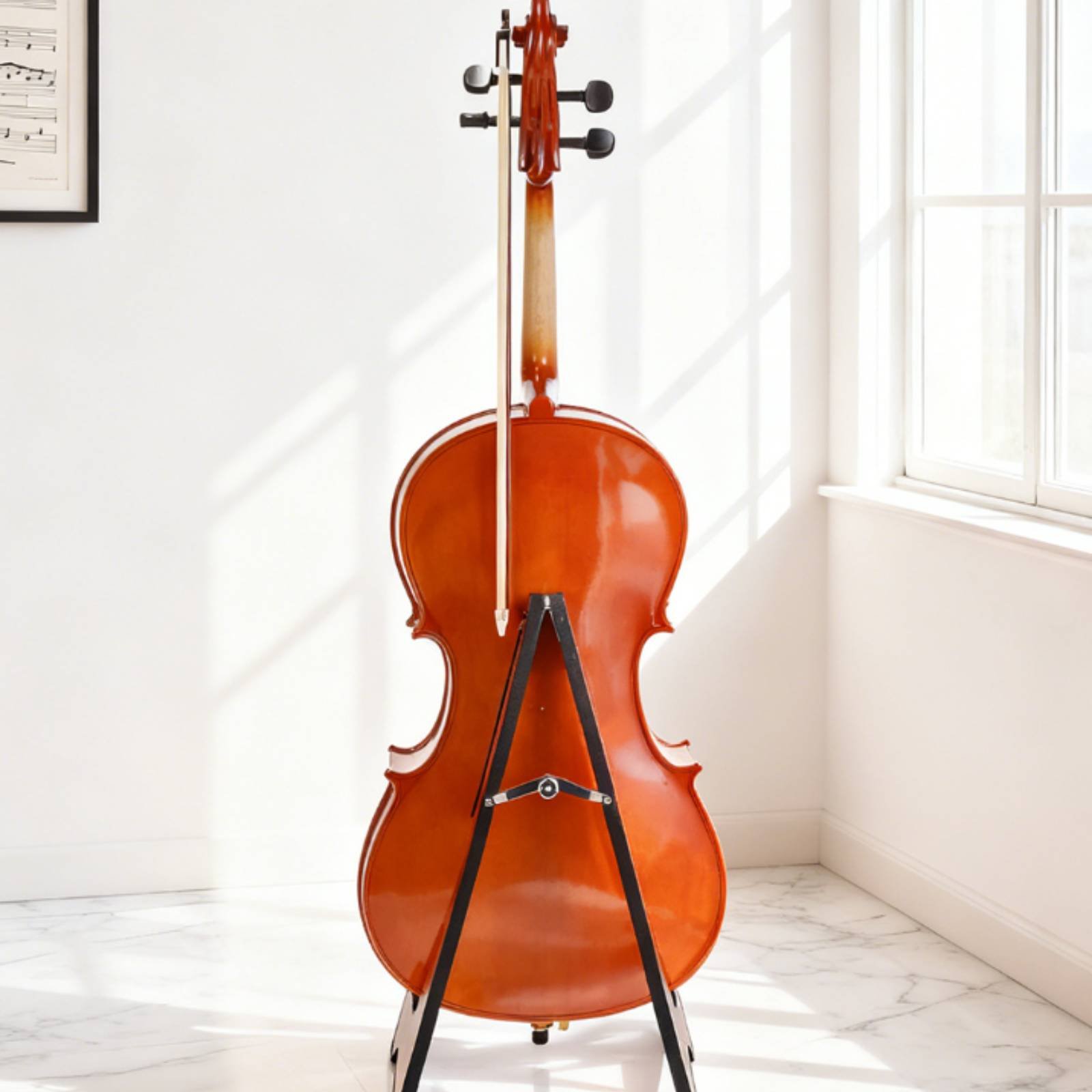 플로어 첼로 스탠드 우아한 디자인 첼로 스탠드 현악기  - Musical Instrument Cello 리뷰 및 가격
