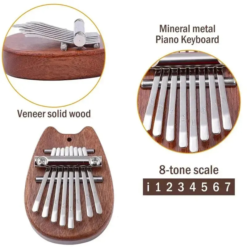 8 키 미니 우드 칼림바 고품질 절묘한 손가락 엄지 피 - Musical Instrument Balalaika 리뷰 및 가격