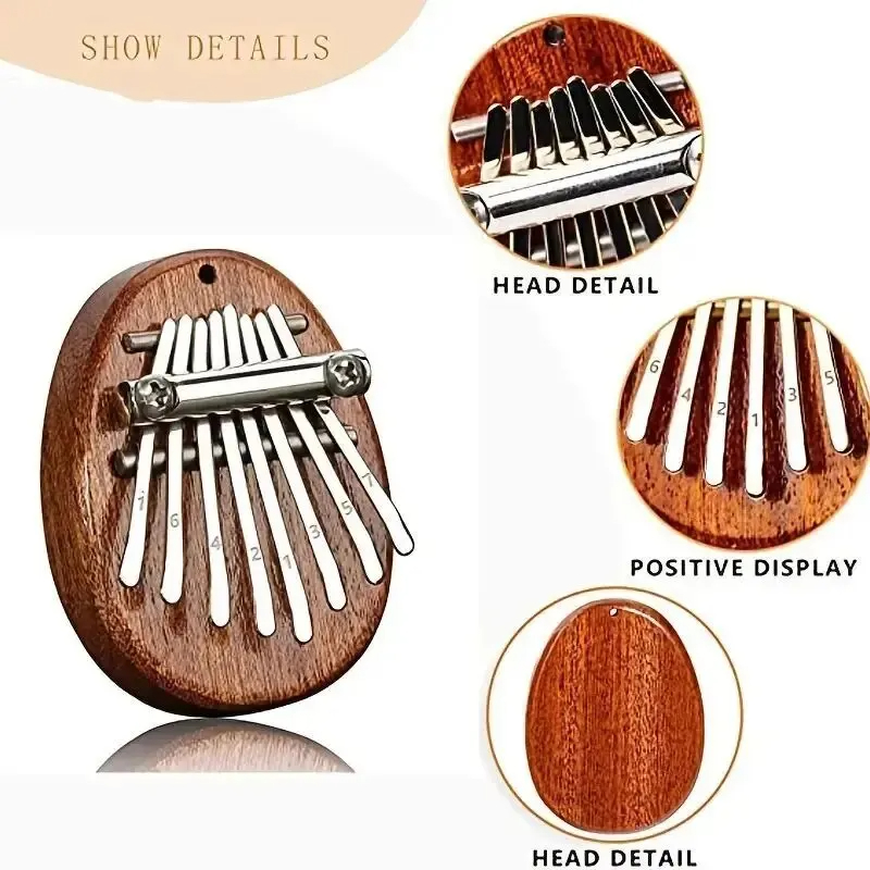 8 키 미니 우드 칼림바 고품질 절묘한 손가락 엄지 피 - Musical Instrument Balalaika 리뷰 및 가격