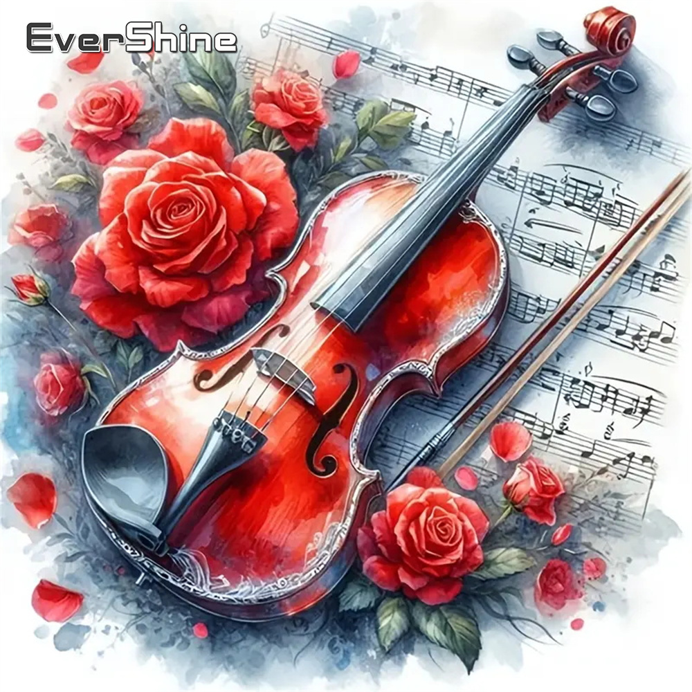 에버샤인 DIY 다이아몬드 페인팅 바이올린 풀 스퀘어  - Musical Instrument Cello 리뷰 및 가격